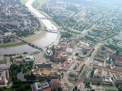 Dresden Luftbild Stadtteil Altstadt 2005